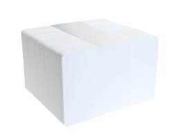 PVC BLANK CARDS WITH WRITABLE BACK - WHITE - 20MIL - 1 pack of 100 cards (C4522)