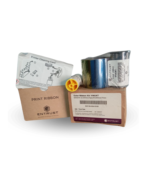 Ruban couleur YMCKT Entrust 525100-004-S100 pour imprimante Sigma DS3